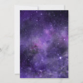 Galaxy Space Birthday | Planetarium Cosmic Party Einladung (Rückseite)