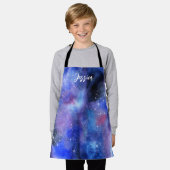 Galaxy Space Blue Individuelle Name Kinder Schürze (Getragen)