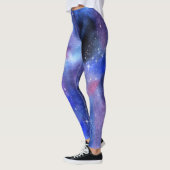 Galaxy Space Blue Lila Yoga Leggings (Links)