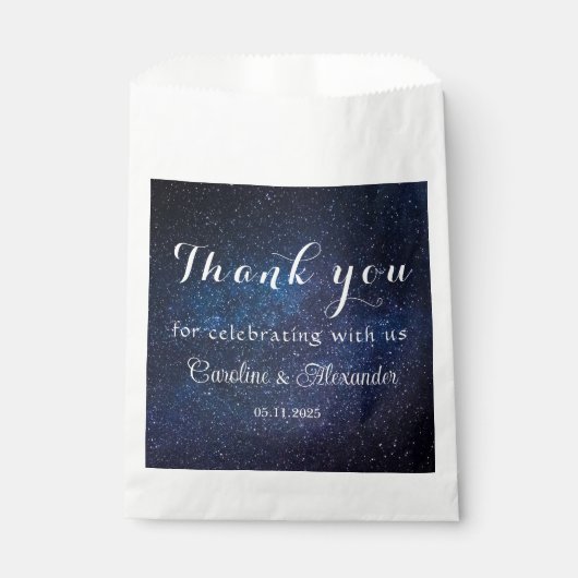 Galaxy Space Celestial Starry Night Wedding Geschenktütchen (Vorderseite)