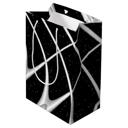 Galaxy Space Design Mittlere Geschenktüte (Rückseite Schrägansicht)