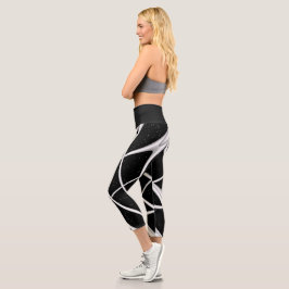 Galaxy Space Design Scarf Capri Leggings