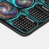 Galaxy Space Fractal Art Desk Pad - 2026 Calendar Schreibtischunterlage (Ecke)
