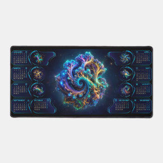 Galaxy Space Fraktal Kunst Schreibtischunterlage m