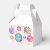 Galaxy Space Girl Geburtstagsparty Geschenkschachtel (Rückseite)