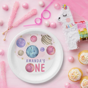 Galaxy Space Girl Geburtstagsparty Pappteller