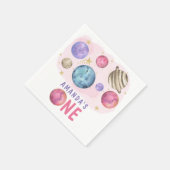 Galaxy Space Girl Geburtstagsparty Serviette (Ecke)