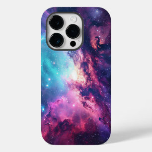 Galaxy Space Glitzer Nebel lila rosa Universum Case-Mate iPhone 14 Pro Hülle