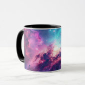 Galaxy Space Glitzer Nebel lila rosa Universum Tasse (Vorderseite Links)