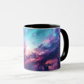 Galaxy Space Glitzer Nebel lila rosa Universum Tasse (VorderseiteRechts)