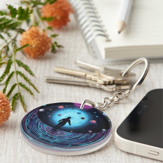 Galaxy Space Keychain | Cosmic Universe Art Keycha Schlüsselanhänger (Vorderseite rechts)