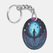 Galaxy Space Keychain | Cosmic Universe Art Keycha Schlüsselanhänger (Vorderseite links)