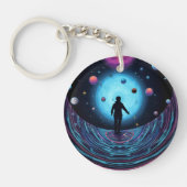Galaxy Space Keychain | Cosmic Universe Art Keycha Schlüsselanhänger (Vorderseite)