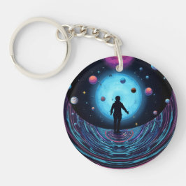 Galaxy Space Keychain | Cosmic Universe Art Keycha Schlüsselanhänger