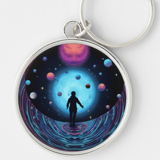 Galaxy space keychain for Galaxy lovers Schlüsselanhänger (Vorne)