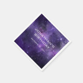 Galaxy Space Kids Birthday. Astronomy Cosmic Party Serviette (Ecke)