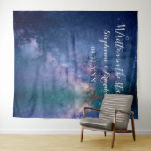 Galaxy Space Nebula Cosmos Wedding Foto Booth Wandteppich (Beispiel (Horizontal))