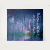 Galaxy Space Nebula Cosmos Wedding Foto Booth Wandteppich (Vorderseite (Horizontal))