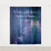 Galaxy Space Nebula Cosmos Wedding Foto Booth Wandteppich (Vorderseite)