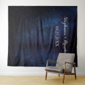 Galaxy Space Nebula Cosmos Wedding Foto Booth Wandteppich (Beispiel (Horizontal))