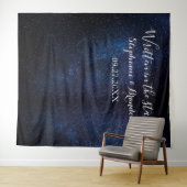 Galaxy Space Nebula Cosmos Wedding Foto Booth Wandteppich (Beispiel (Horizontal))