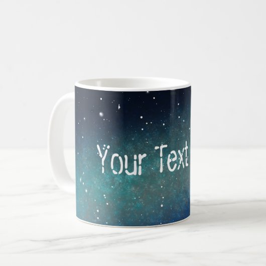 Galaxy Space Nebula Night Sky Green Kaffeetasse (Vorderseite Links)