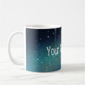 Galaxy Space Nebula Night Sky Green Kaffeetasse (Links)