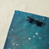 Galaxy Space Nebula Night Sky Green Strandtuch (Beispiel)