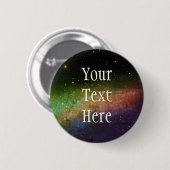 Galaxy Space Nebula Night Sky Personalisiert Orang Button (Vorne & Hinten)