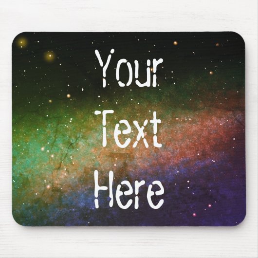 Galaxy Space Nebula Night Sky Personalisiert Orang Mousepad (Vorne)