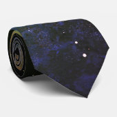 Galaxy Space Nebula Night Sky Red Orange Green Krawatte (Gerollt)