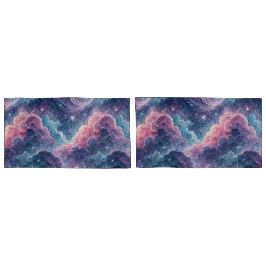 Galaxy Space Pillowcases – Starry Sky Matching Bed Kissenbezug (Rückseite-Set)