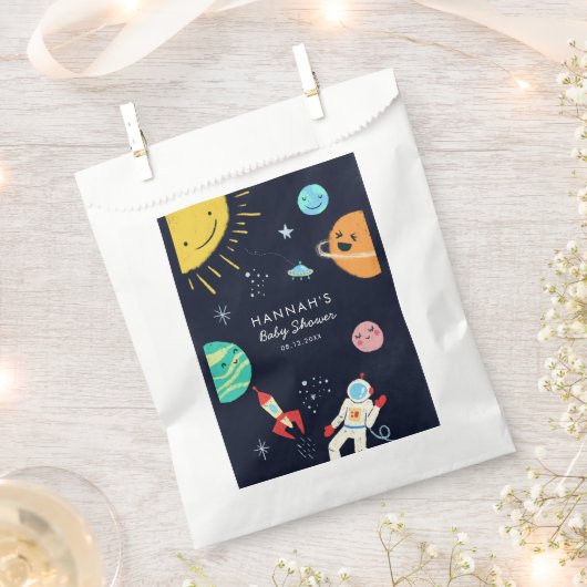Galaxy Space Planets Babydusche Geschenktütchen (Ausgeschnitten)