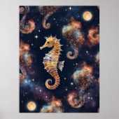 Galaxy Space Seepferd Poster (Vorne)