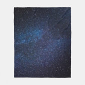 Galaxy Space Stars Night Sky Celestial Navy Blue Fleecedecke (Vorderseite)