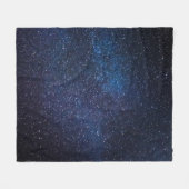 Galaxy Space Stars Night Sky Celestial Navy Blue Fleecedecke (Vorderseite (Horizontal))