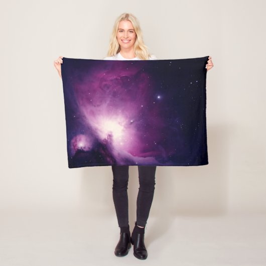 Galaxy Space Stars Night Sky Celestial Navy Blue Fleecedecke (Beispiel)