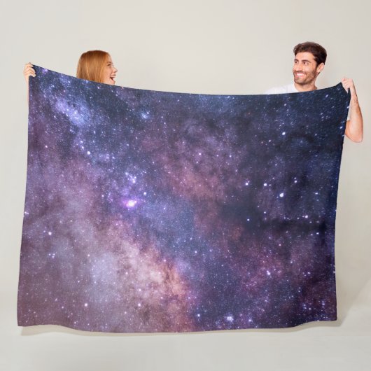 Galaxy Space Stars Night Sky Celestial Navy Blue Fleecedecke (Beispiel)