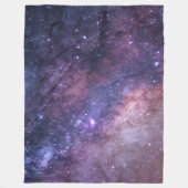 Galaxy Space Stars Night Sky Celestial Navy Blue Fleecedecke (Vorderseite)