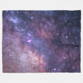 Galaxy Space Stars Night Sky Celestial Navy Blue Fleecedecke (Vorderseite (Horizontal))