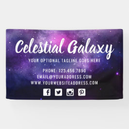 Galaxy Space Stars Ultra-Violet-Lila Nebel Banner