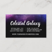 Galaxy Space Stars Ultra-Violet-Lila Nebel Visitenkarte (Rückseite)