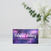 Galaxy Space Stars Ultra-Violet-Lila Nebel Visitenkarte (Stehend Vorderseite)