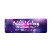 Galaxy Space Stars Ultra-Violet-Rücksendeadresse (Vorne)