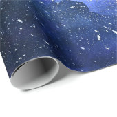 Galaxy Space Universe Wasserfarbe Lila Geschenkpapier (Rolleneckpunkt)