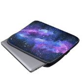 Galaxy Space Universe Wasserfarbe Lila Laptopschutzhülle (Vorne Knopf)