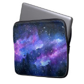 Galaxy Space Universe Wasserfarbe Lila Laptopschutzhülle (Vorderseite Links)