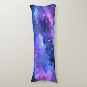 Galaxy Space Universe Wasserfarbe Lila Seitenschläferkissen (Vorderseite Vertikal)