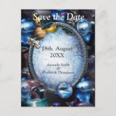 Galaxy Space Visitors Ankündigungspostkarte (Vorderseite)