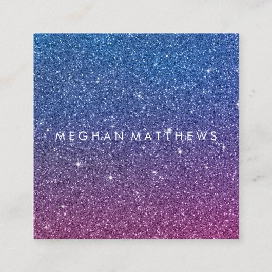 Galaxy Sparkle Beauty Stylist Quadratische Visitenkarte (Vorderseite)